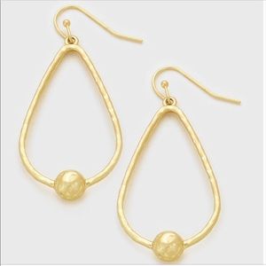 Matte Gold Color Ball Earring